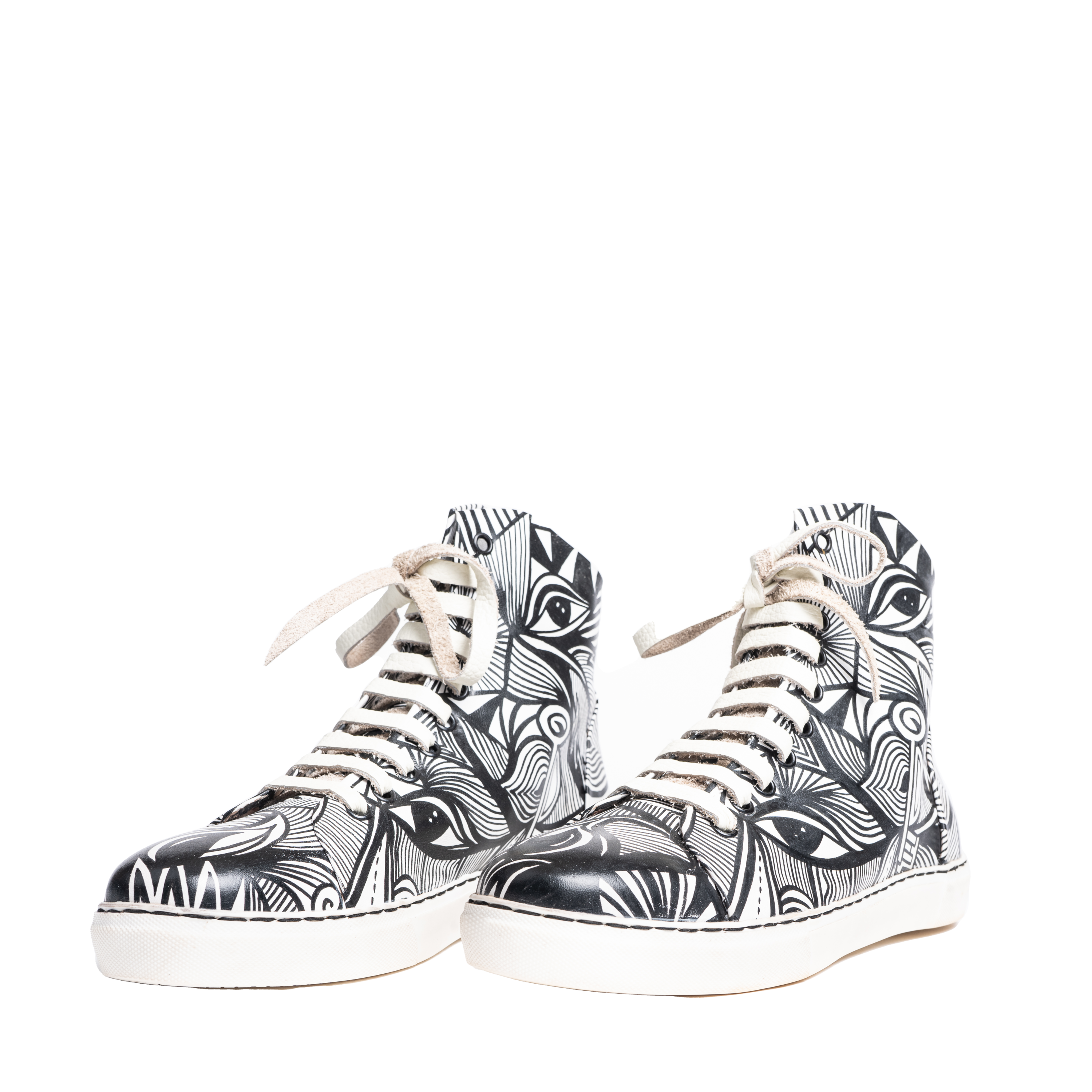 WMNS Floral Print Side Canvas Low Top Sneakers - Shell Top / White